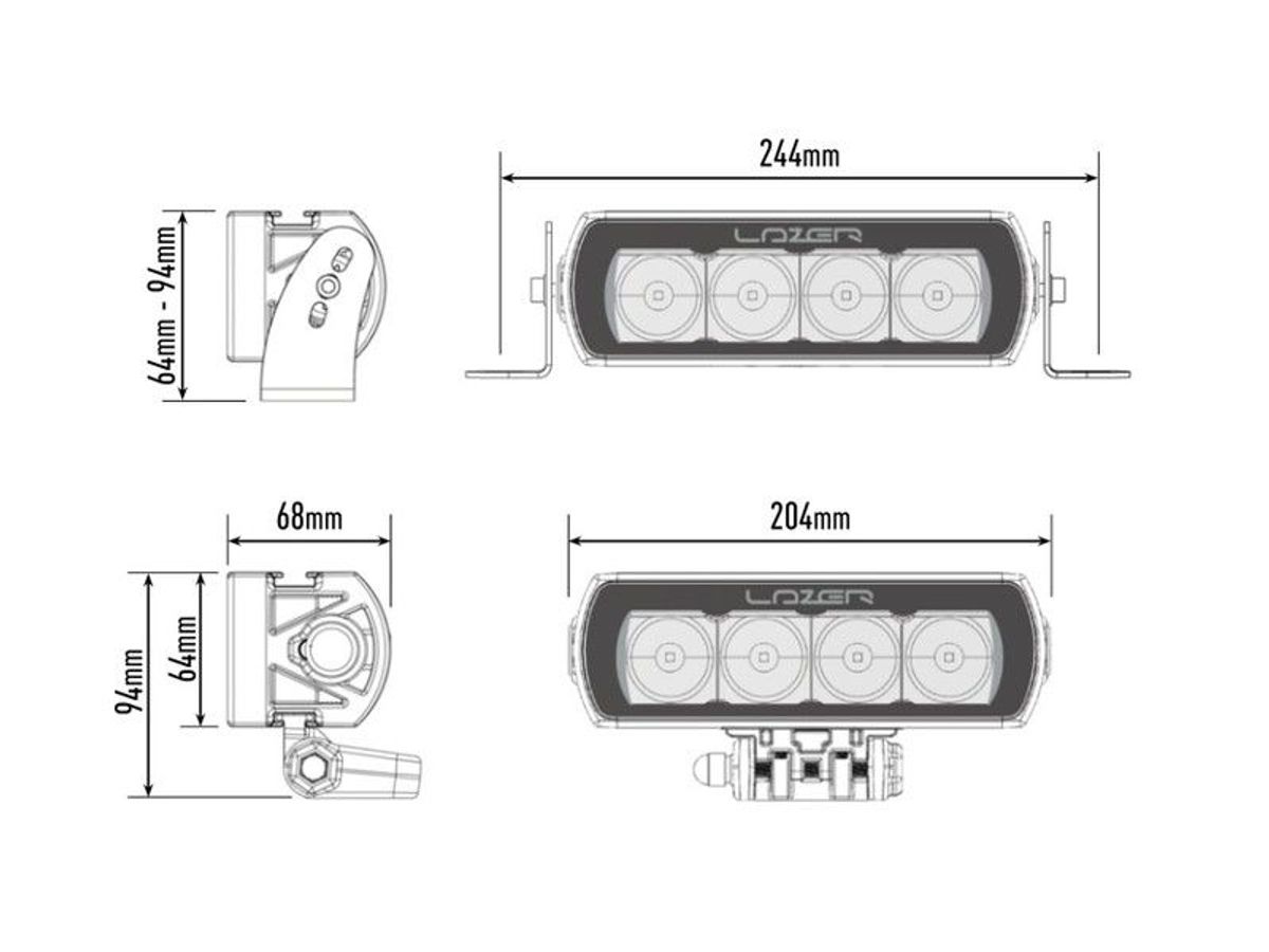 Lazer® SGK-T61-02K Grillkit med ST4 Evo VW T6.1