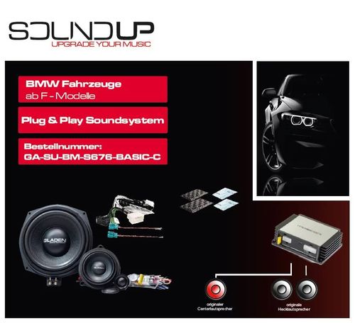 Gladen SoundUP BMW S676 HiFi m/høyttalerbytte inkl senter Plug &