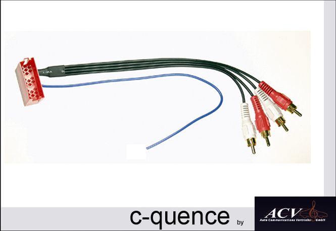 Hovedbilde ACV 1445-01 linjeutgangadapter 20-pol Mini ISO VW/Audi