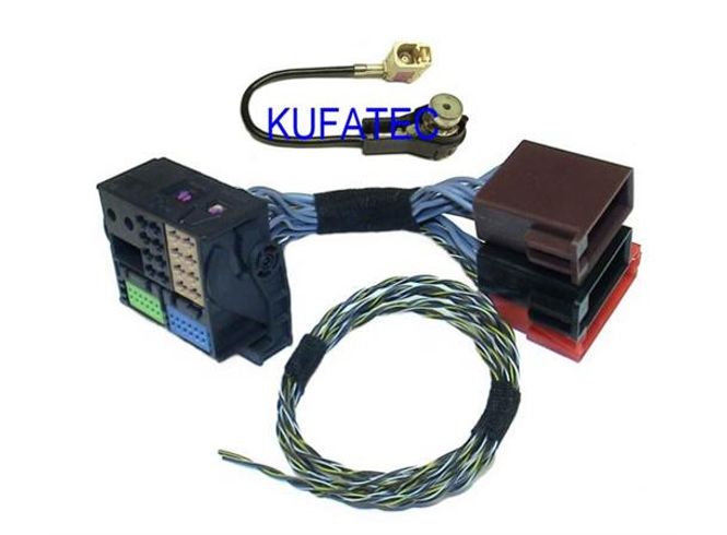 Hovedbilde Kufatec ISO & antenne-adapter sett VW (Omvendt Fakra-->ISO)