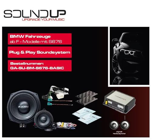 Gladen SoundUP BMW S676 HiFi med høyttalere Plug & Play