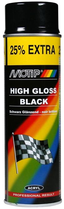 Hovedbilde Motip Sort blank spray lakk 500ML