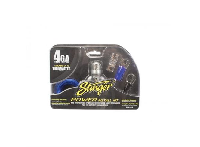 Hovedbilde Stinger SK141 4ga installasjons kit 100A Sikring/holder, 5m remo