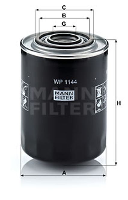 Hovedbilde MANN-Filters WP1144 (PH4847A) Oljefilter