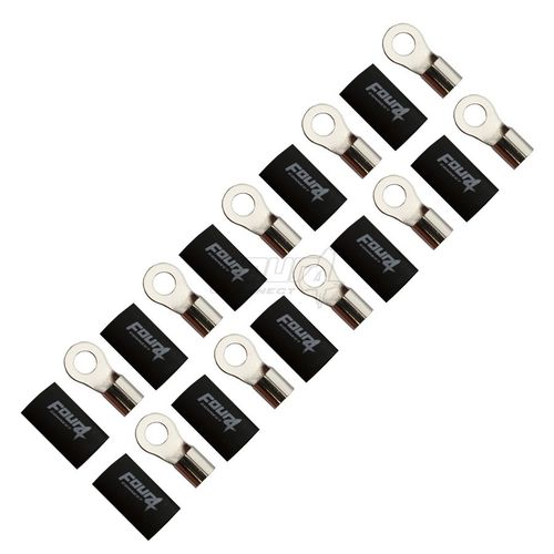 4 Connect 20mm2 ringterminal M8, 10 pakning sort