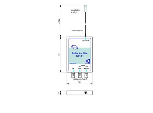 ATTB FM/DAB splitter - Fakra Fakra (han) x 3