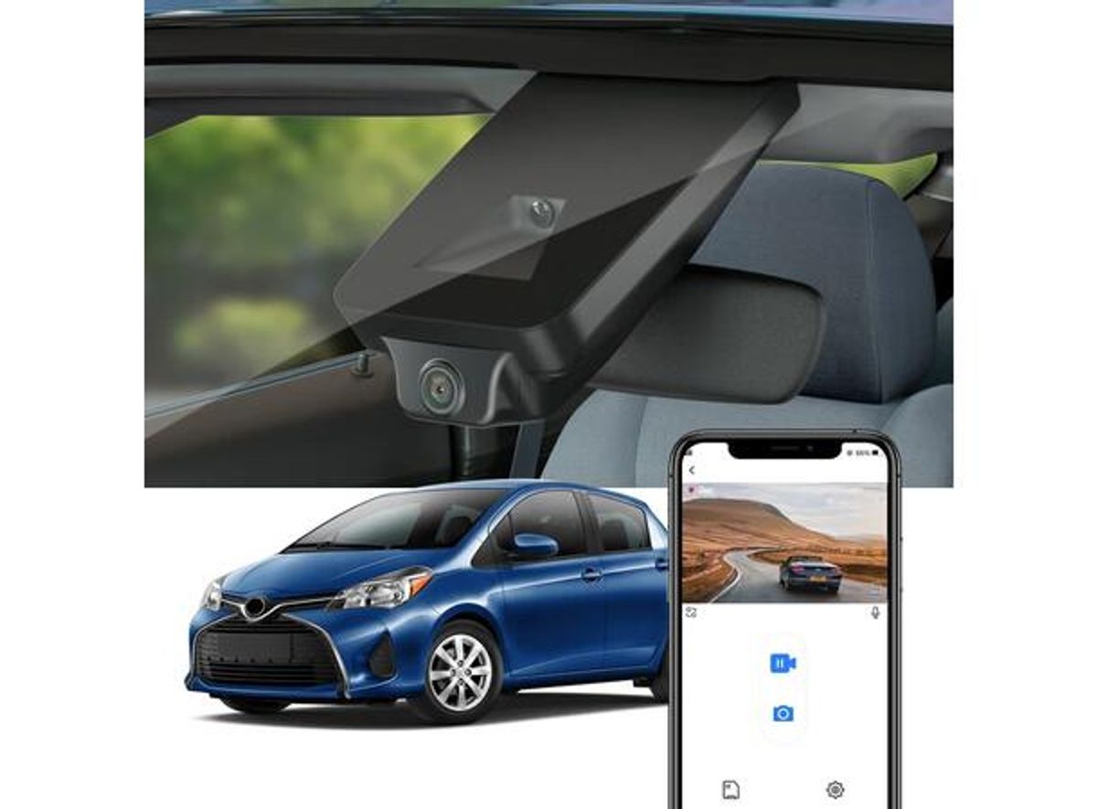 Fitcamx HD2-52060-4K-D Integrert 4K Dashcam foran+bak Toyota Yaris 2015-2019