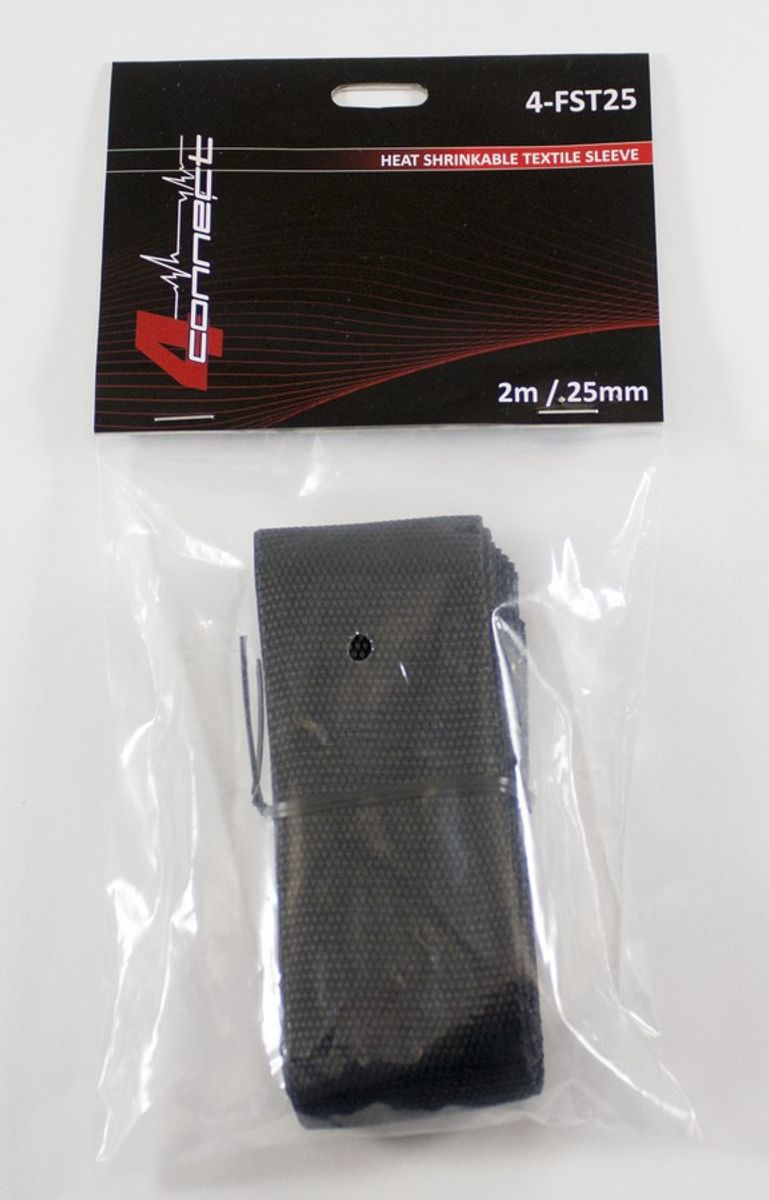4 Connect 25mm krympeslange av tøy/nylon 2 meter