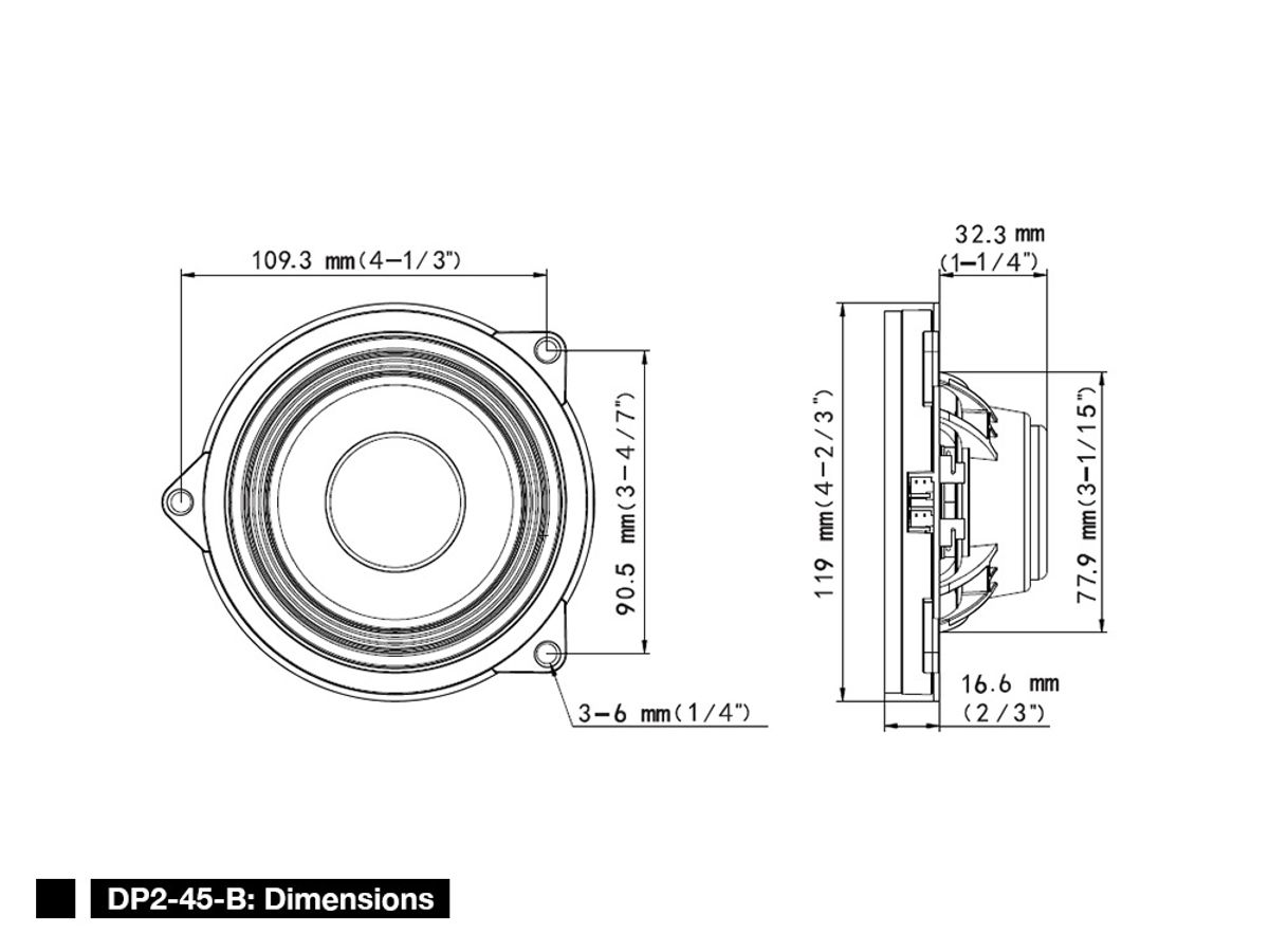 Alpine DP2-45-B 2-veis Coaxial høyttalersett BMW G-serie