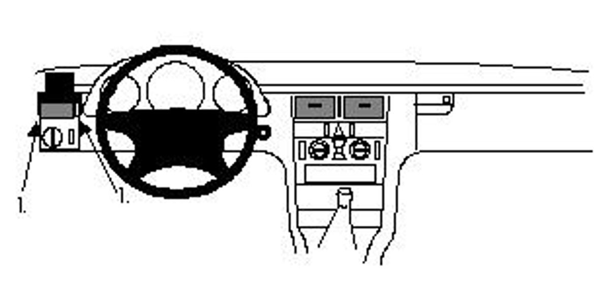 Brodit ProClip 802199 Mercedes Benz E-klasse 1996-2002 Venstre