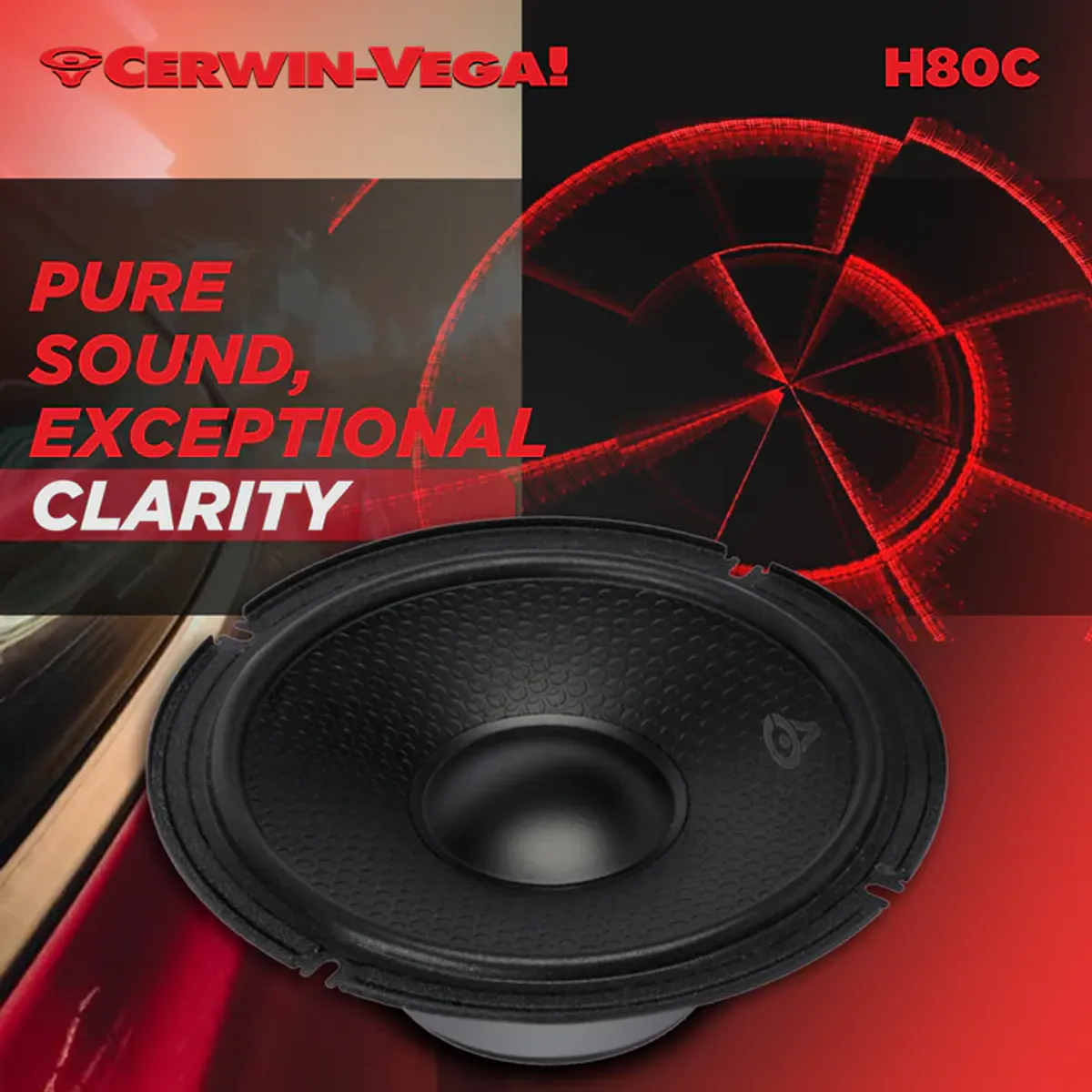 Cerwin Vega H80C – HED 2025 Edition 8” 2-veis komponent høyttalersett